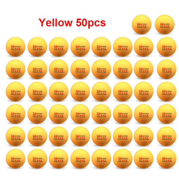 10/50 stk Bordtennisball 3 stjerner Konkurransetreningsballer P Yellow 50PCS