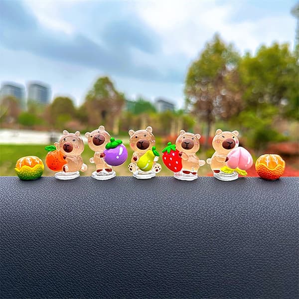 5 stk Kapibara Bilinteriør Dashbord Dukkepynt Kapiba 5Pcs/set