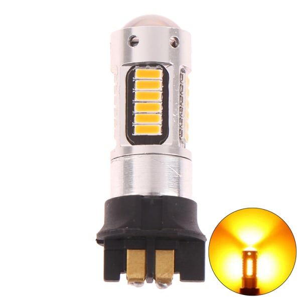 PW24W LED-pærer Blinklys Kjørelys 4014 30 Yellow one size