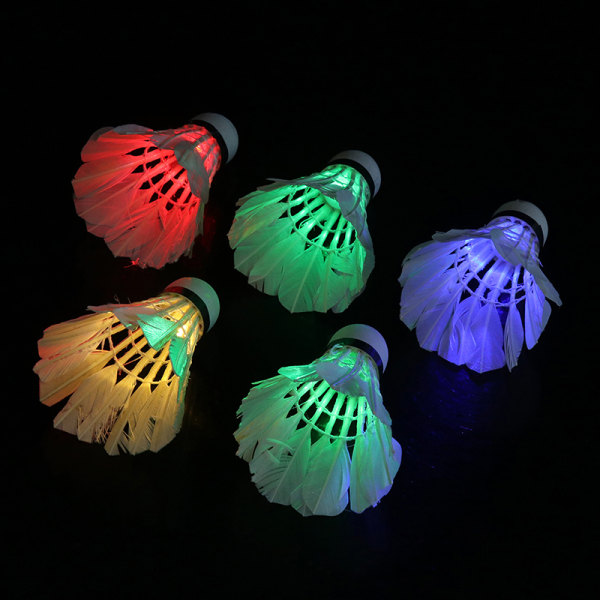 Belysning Badminton Mörk Natt Färgglad LED-belysning Sport Badmi Red one size