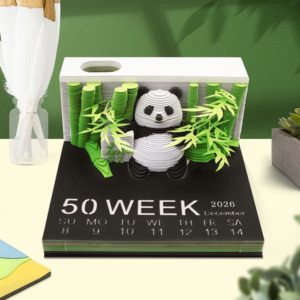 Time Piece Kalender 2026 Skrivebordskalender 3D Avrivningskalender Pa A