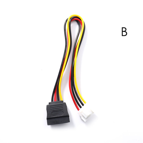 SATA 15-stift hona till 4-stift hona FDD-diskettadapter hårddisk B