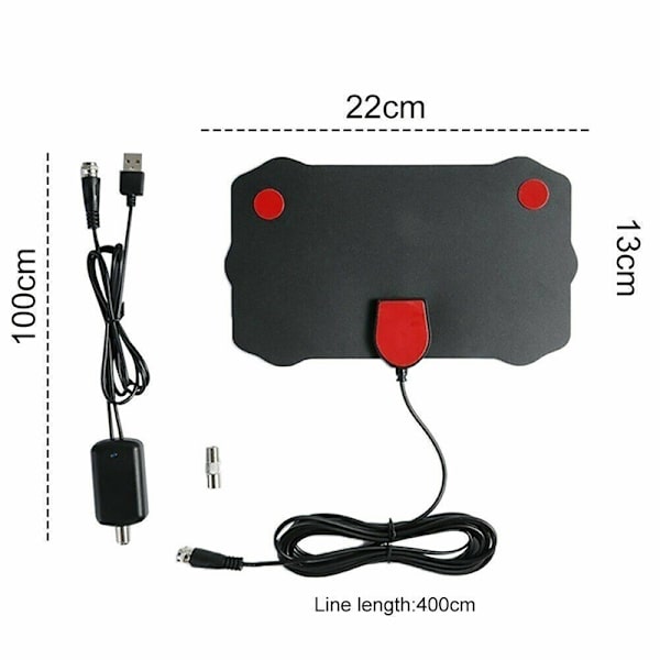 5000 Mile Range HDTV Antenne 4K HD Indendørs Digital TV Antenne Sig Black Onesize