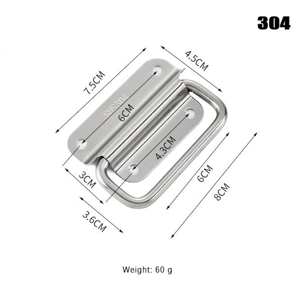 Cabinet Flight Case Solid Furniture Hardware Folding Handle For Silver A5