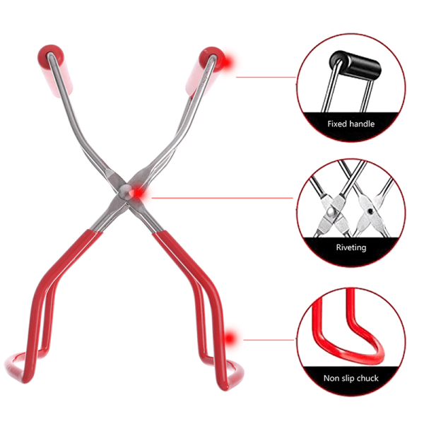 1X Purkinnostin Pihdit Purkinnostin kahvakahvalla Anti-sl Red one size