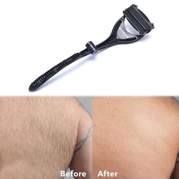 Black Back Hair Shaver Mens Back Hair Remover Rakning Vikbar Black