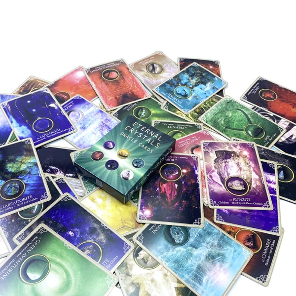 Enternal Crystals Oracle Card Tarot Fate Divination Deck Family Multicolor one size