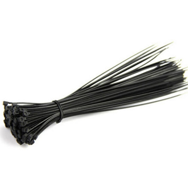 100 stk 10 cm Nylon Plast Zip Trim Trim Wrap Kabelløkke Binder Wire Se Black 100pcs