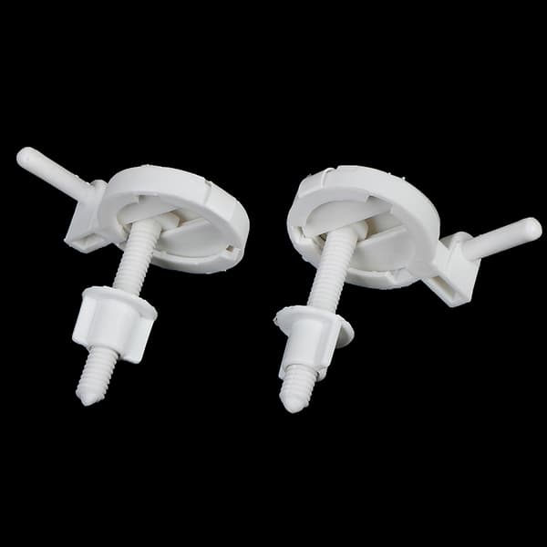 1 set/2 st plasttoalettsitsskruvar fästen passar toalettsitsar H one size