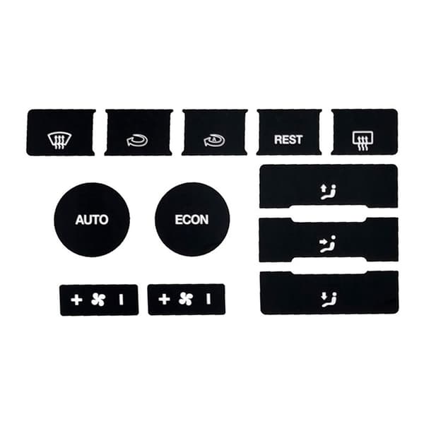 8 STK Sæt Bil Mat Sort Slidt Knap Reparationssæt Stickers Til Til Black 8pcs set