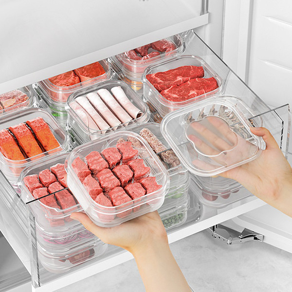 Plastförvaringslåda Behållare  Klass Frys Frys Organizer T onesize