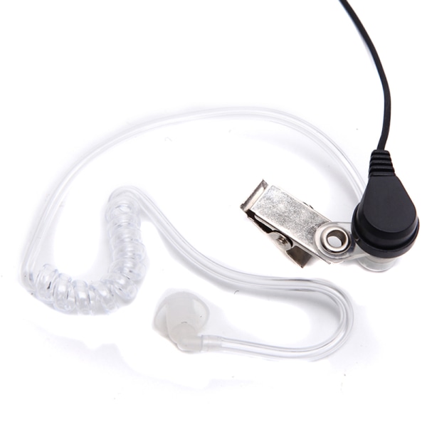 Air Tube Hörsnäcka Headset Hörlur Mic Hörsnäcka för Baofeng UV- Black One size