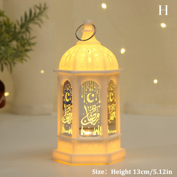Eid Mubarak LED vindlys Ramadan Dekorationer Pendant Muslim STYLE12 H