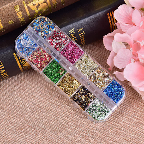 8g Nail Art Glitters Snowflake Sequins Rainbow Nail Art Sequin CBY