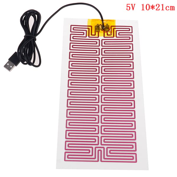 1X USB 5V 10CM*21CM Varmevarmer Vinter Varm Plade Til Talje white one size