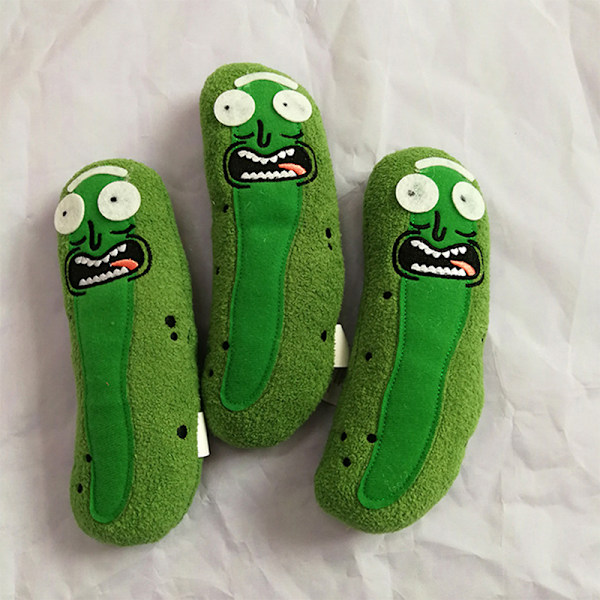 3st e Pickle Rick 20cm Plysch fylld docka Rolig mjuk kudde Fa Green 3pcs