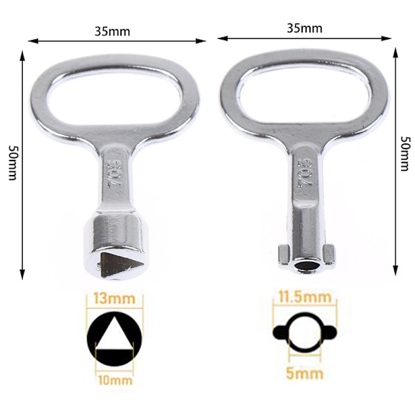 2st Panellåsnyckel Universal Triangel/Socket Elskåp