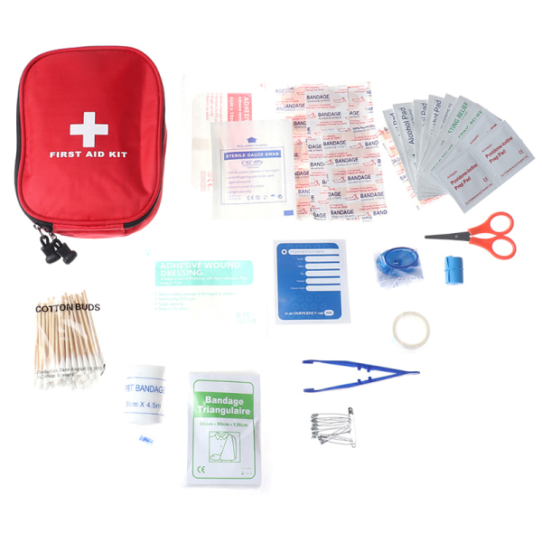 120 stk/pakke Sikker camping turbil førstehjelpssett Emergency Kit Color onesize