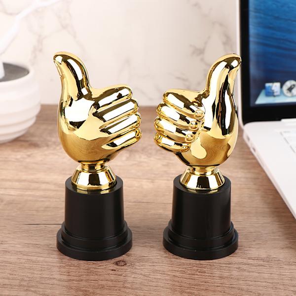 1st Priser Troféer Belöning Tummen Troféleksaker Barntävling Gold one size