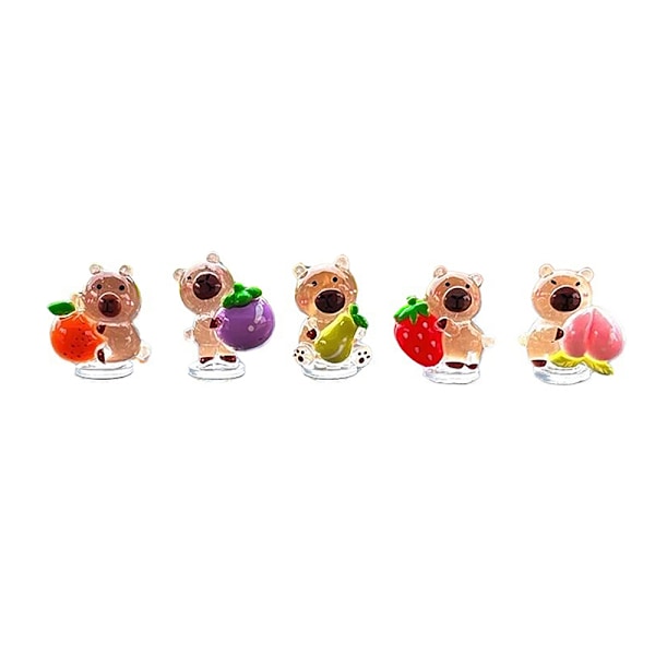 5 st Kapibara Bilinredning Bilinstrumentbräda Dockor Prydnader Kapiba 5Pcs/set