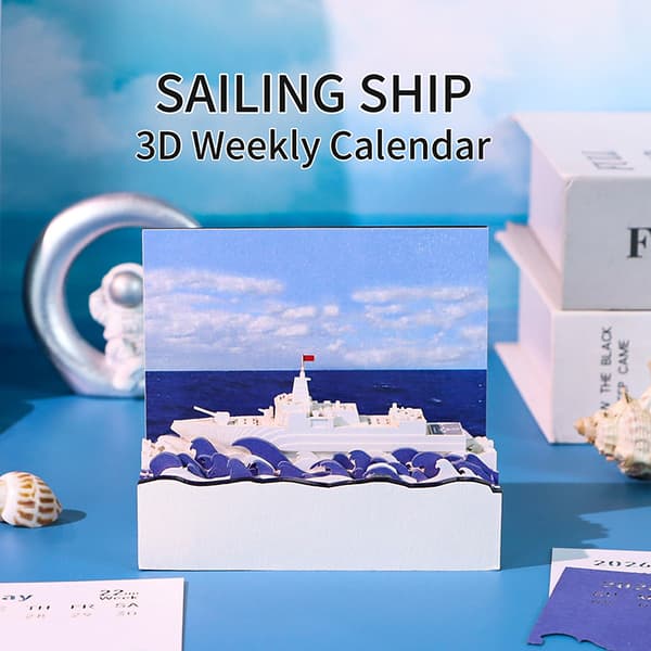 Time Piece Kalender 2026 Bordkalender 3D Afrivningskalender Pa A