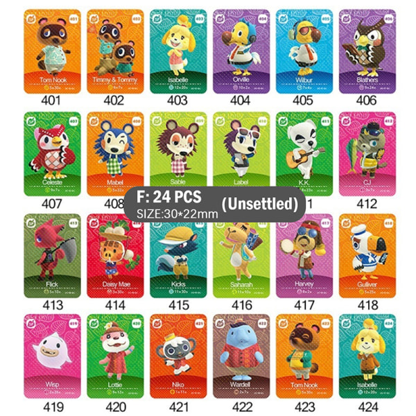 Animal Crossing Amiibo Series 5 Cards #401-448 Mint F