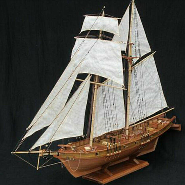 1:100 Halcon Puinen Purjevenemalli Tee-se-itse Kit Ship Assembly De yellow 1pc