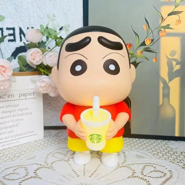 1 Styck 25cm Crayon Shin-Chan Handdocka Vinyl Mjölk Te Glödande A2