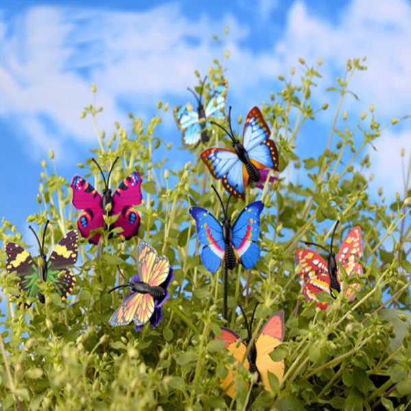 16X Butterfly Miniatyr Fairy Garden Ornament Pot Craft Dollho Multicolor 16pcs