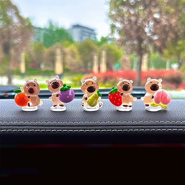 5 stk Kapibara Bilinteriør Dashbord Dukkepynt Kapiba 5Pcs/set