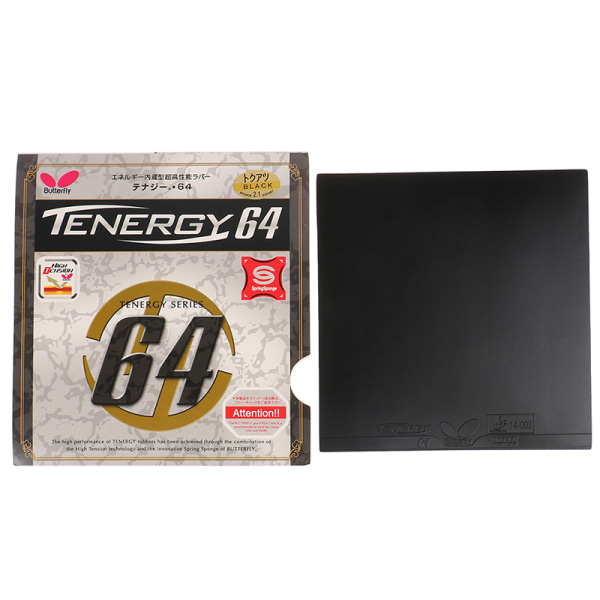1 kpl Butterfly T64 Ping Pong kumisieni 2,1 mm Reverse Glue Tr Black one size
