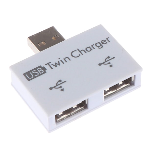 Ulkoinen 2-porttinen USB -jakaja USB -keskitin Mikro- USB - power Multi White