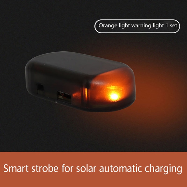 Auton väärä turvavalomerkkilamppu aurinkosimulaatio-LED-nukke A Orange A1