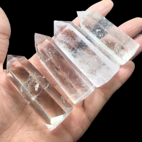 1 stk klar kvarts krystalpunkt naturlig tryllestav prøve Reiki Heal 1Pc One Size