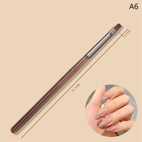 Nail Art Brush Piirustustyökalu Pitsi-sivellin manikyyri geelilakka UV A6 onesize