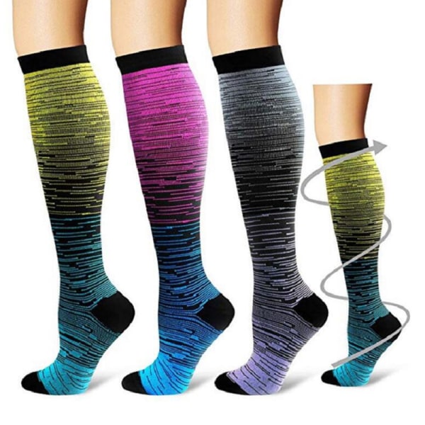 Stocking Gradient Compression Mixed Color Pressure Mid-tubeSpor A11 ONESIZE