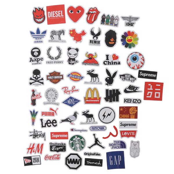 60st Personlighet Logo Stickers Gitarr Laptop Skateboard Luggag One Size