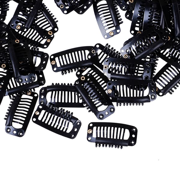 10/100 Toupé-perukklämmor snäppklämmor med gummibaksida hårförlängning 10Pcs