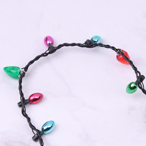 Ljus glödande LED-halsband Blinkande Ljus Blinkande jul A onesize