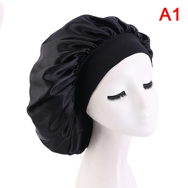 Fashion Big Size Satin Silke Bonnet Sleep Night Cap Hodedeksel B A1