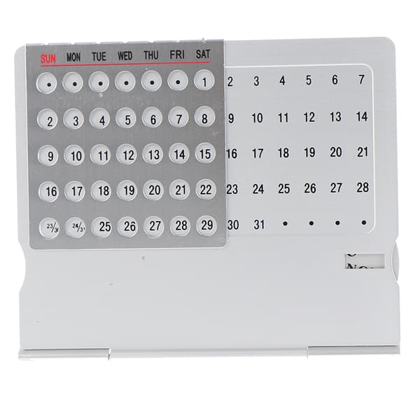 1 Stk Metalfremstilling 100 År Evighedskalender Kontor Sup Silver one size
