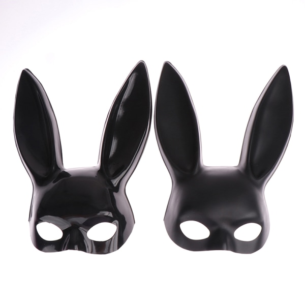 1st Sexig Cosplay PVC Mask Kvinnor Halloween Maskerad Fancy Par Black one size