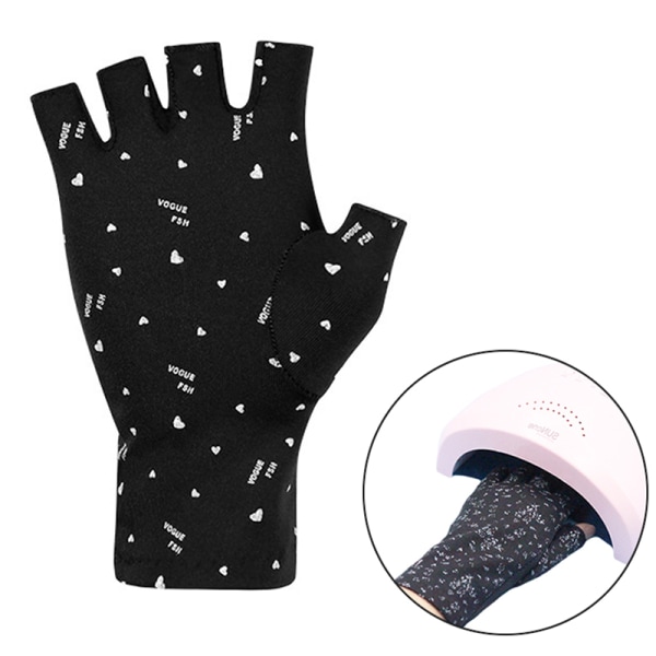 1 par anti UV-strålebeskyttelseshandsker UV-beskyttelseshandske Black one size