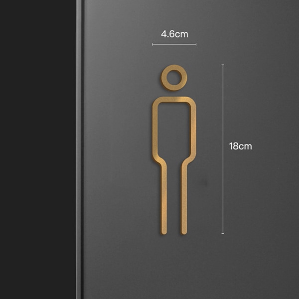 WC-kylttilevy rintaliivit Pesuhuoneen oven seinätarra Wc Hol Black 2Pcs