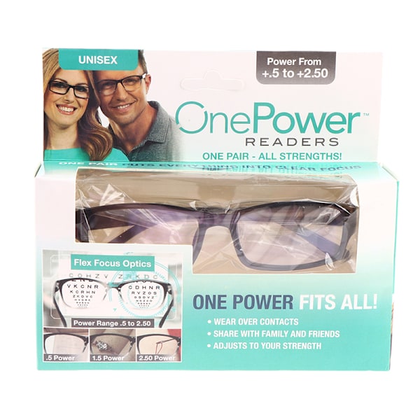 One Power Lesebriller Autojustering Bifocal Presbyopia Gla Black one size