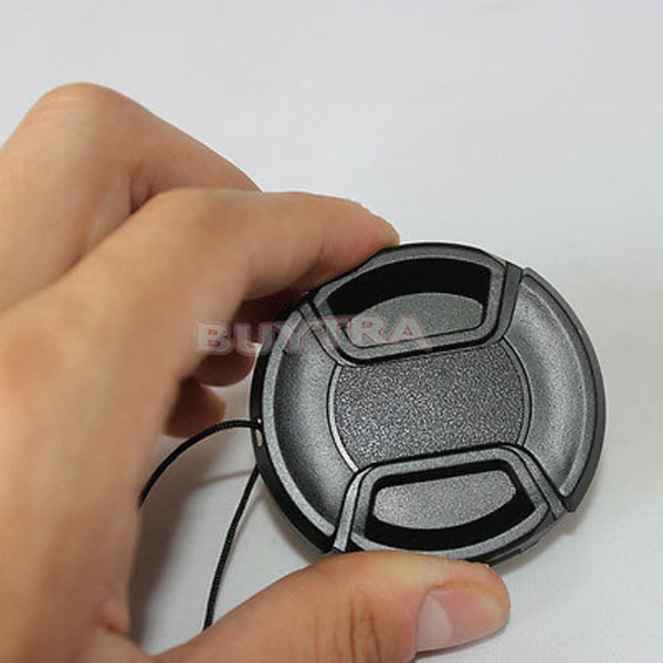 52 mm Center Knib Snap On Front Cap Til Sony Canon Nikon Lens F