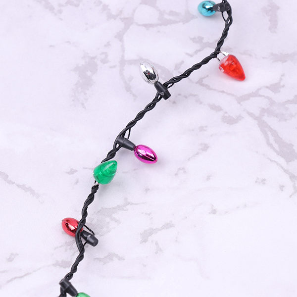 Ljus glödande LED-halsband Blinkande Ljus Blinkande jul A onesize