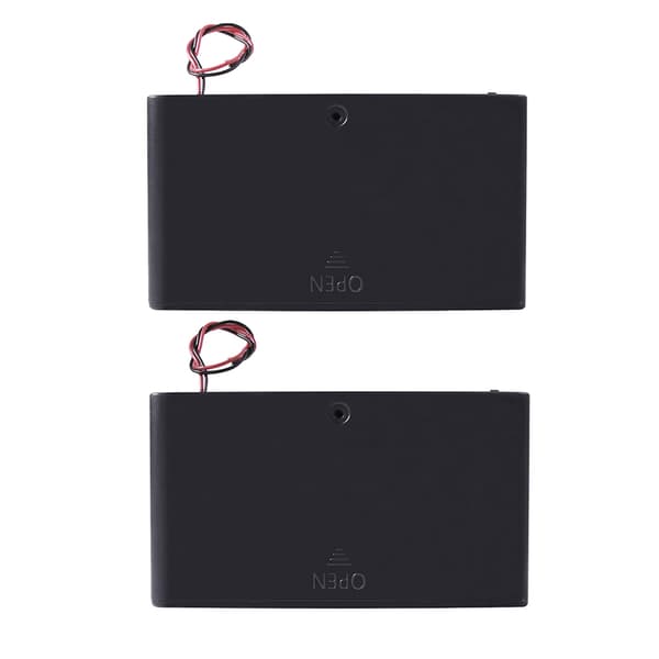 1/2 stk 8-spors AA-batteriholder Batterioppbevaringsboks med 1pcs