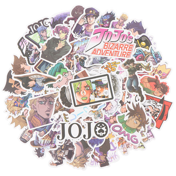 50 stk Jojos Bizzare Adventure Stickers For Motorsykkel Laptop Bi One Size