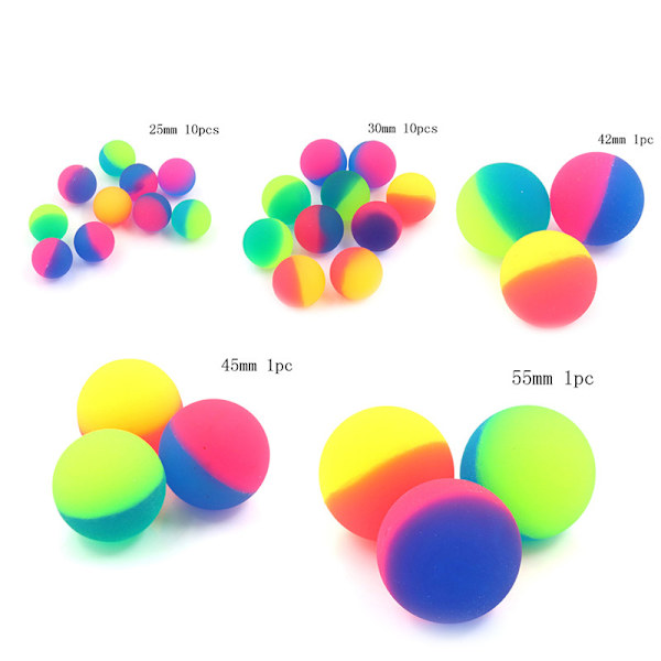 1 stk Moonlight High Bounce Ball Elastisk Jonglering Hoppebolde B 55mm 1pc